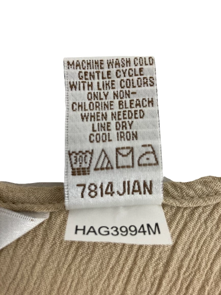 Draper's Women's Beige Sleeveless Top Size S Good Pre-Owned Condition