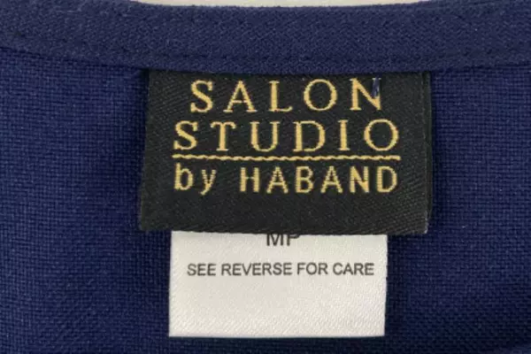 Vintage Salon Studio By Haband Navy Blue Canvas Top Women's Sz MP Wide Strap