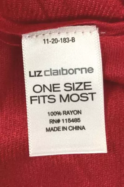 Lot of 2 Women's Scarves Red & Black Sateen Wraps with Fringe - Pre-owned