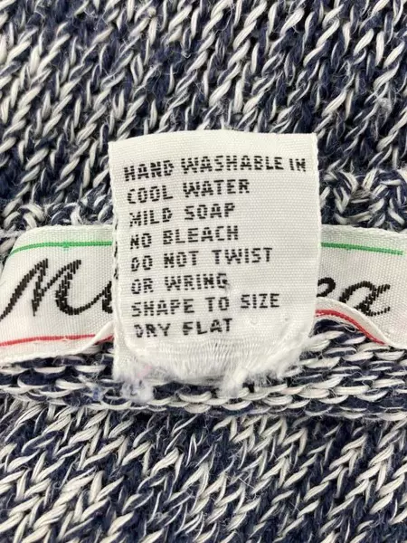 Miss Lea Women's Blue White Short Sleeve Pullover Sweater Size S Good Condition