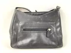 Vintage St John's Bay Black Faux Leather Shoulder Handbag Purse - Good Condition