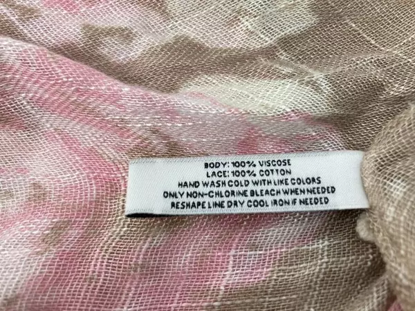 Lot of 2 Ecote Women's Floral Scarves Black & Pink Wraps - Good Condition