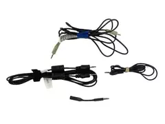 Lot of 3.5mm Audio Cables - Black Computer Audio Cords - Pre-Owned