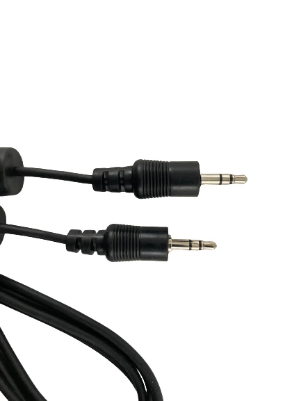 Lot of 3.5mm Audio Cables - Black Computer Audio Cords - Pre-Owned