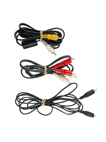 Lot of 3 RCA Audio Cables Black Gray Red White Yellow for TV Connections