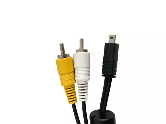 Lot of 3 RCA Audio Cables Black Gray Red White Yellow for TV Connections