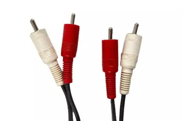 Lot of 3 RCA Audio Cables Black Gray Red White Yellow for TV Connections