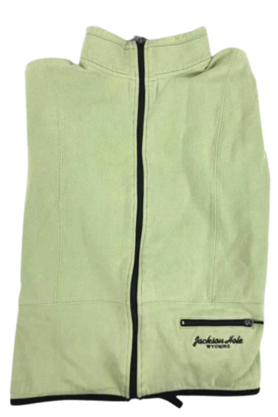 BAC Green Women's Zip Up Jacket Size L - Jackson Hole WY Travel Souvenir