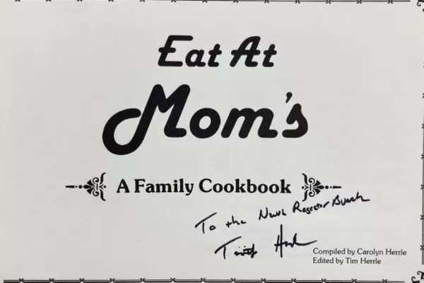 1983 Eat At Mom's Cookbook by Carolyn & Timothy Herrle, Signed Edition