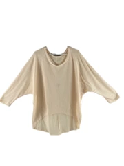 Zanzea XXXL Loose Fit Beige Sweater Top - Good Pre-Owned Condition, Snags