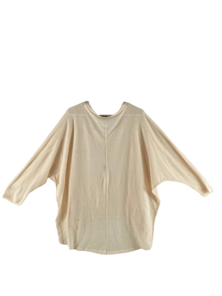 Zanzea XXXL Loose Fit Beige Sweater Top - Good Pre-Owned Condition, Snags