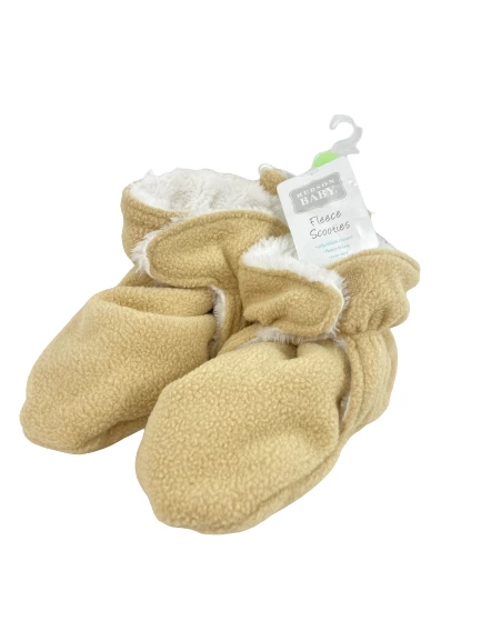 Hudson Baby 4T Fleece Scooties Tan Faux Fur Lined NWT Adjustable Safety