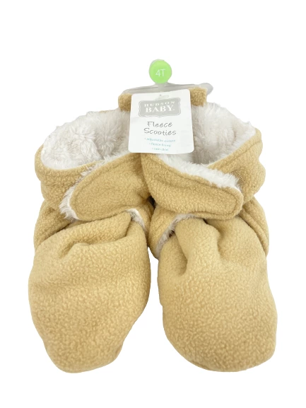 Hudson Baby 4T Fleece Scooties Tan Faux Fur Lined NWT Adjustable Safety