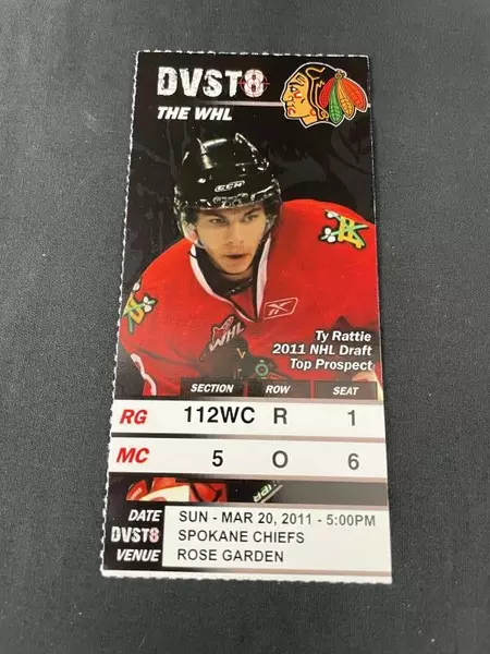 Portland Winterhawks Ticket & Photos Lot March 2011 Ty Rattie Good Condition