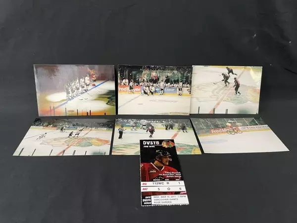 Lot of Portland Winterhawks Ticket & 4 Action Photos March 2011 Riley Boychuk