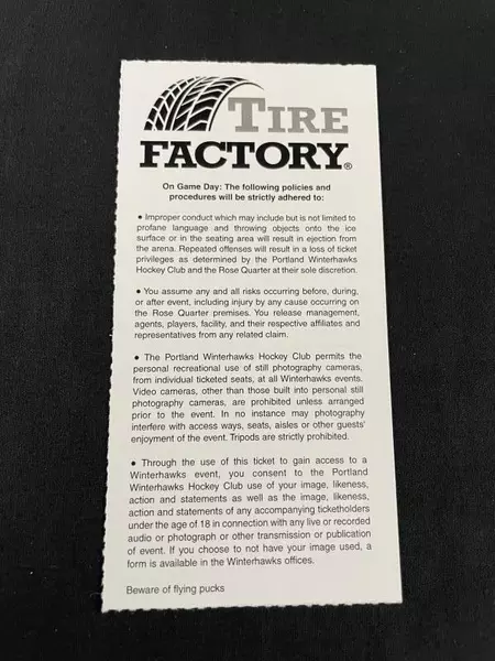 Lot of Portland Winterhawks Ticket & Game Photos March 4, 2011 - Good Condition