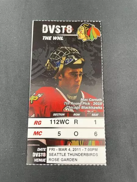 Lot of Portland Winterhawks Ticket & Game Photos March 4, 2011 - Good Condition