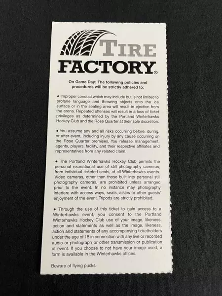 Portland Winterhawks Jan 2011 Ticket & Nino Niederreiter Bonus Photos