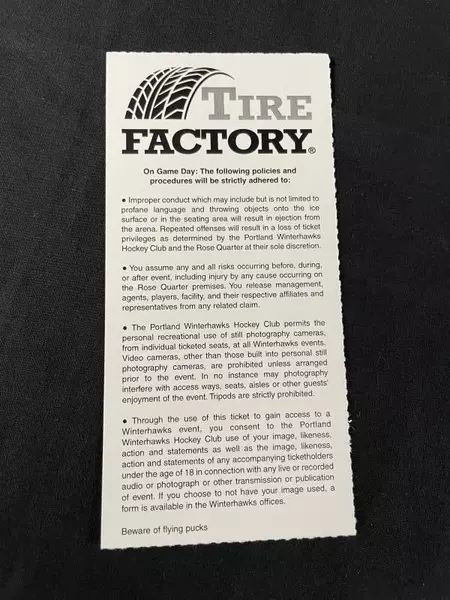 Lot of Portland Winterhawks Ticket & Game Photos Feb 5 2011 - Good Condition