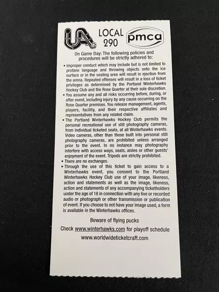 Lot of Portland Winterhawks Playoff Ticket & Bonus Photos - Hockey Memorabilia