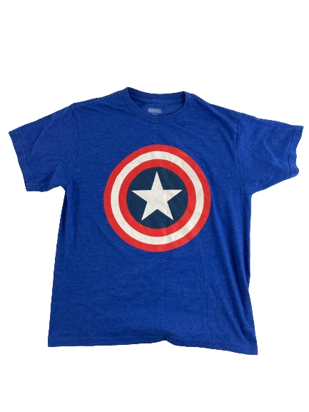 Lot of 3 Marvel Captain America Backpack, Lunch Bag & T-Shirt Size 14