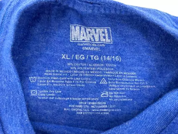 Lot of 3 Marvel Captain America Backpack, Lunch Bag & T-Shirt Size 14