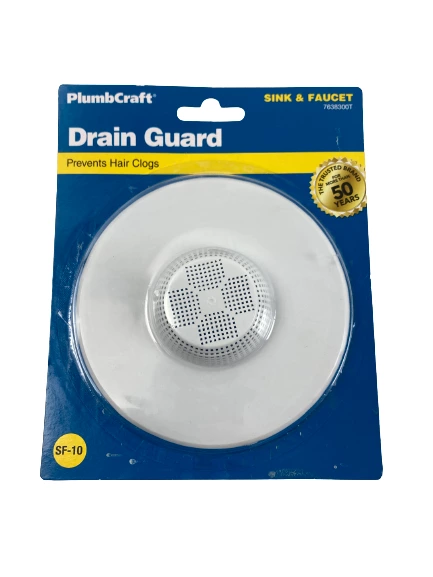 PlumbCraft Waxman Drain Guard Strainer - Prevent Hair Clogs, 5" Diameter