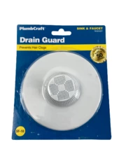 PlumbCraft Waxman Drain Guard Strainer - Prevent Hair Clogs, 5" Diameter