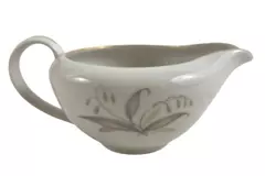 Vintage 1961 Kaysons Golden Rhapsody Creamer Floral Gray & Gold Gilded