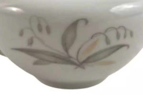 Vintage 1961 Kaysons Golden Rhapsody Creamer Floral Gray & Gold Gilded