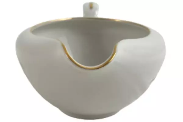 Vintage 1961 Kaysons Golden Rhapsody Creamer Floral Gray & Gold Gilded