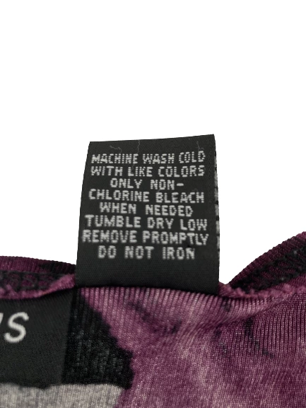 Vintage Impressions Lifestyle Purple Floral Twofer Top Women's Small Shirt