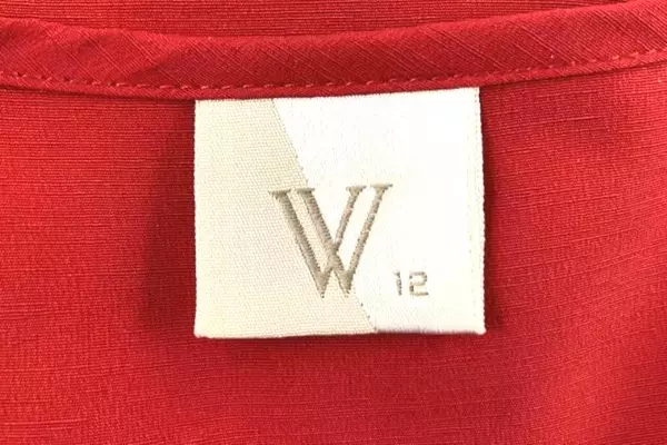 Vintage Woolworths Women's Red Eyelet Blouse Size 12 Short Sleeve Top