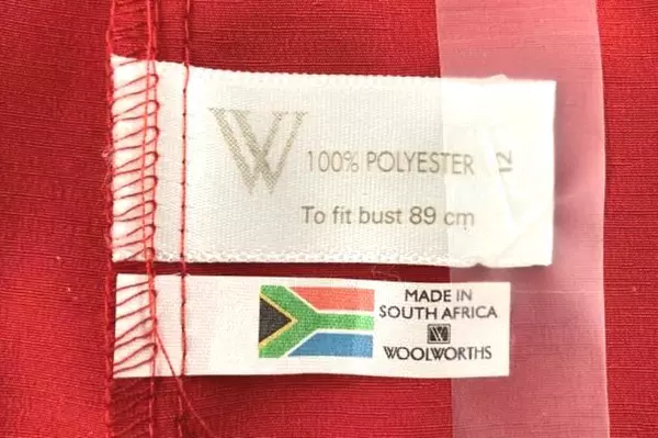 Vintage Woolworths Women's Red Eyelet Blouse Size 12 Short Sleeve Top