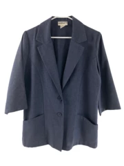 Vintage Miller's Women's Blue Blazer Jacket Size 10 - Good Condition
