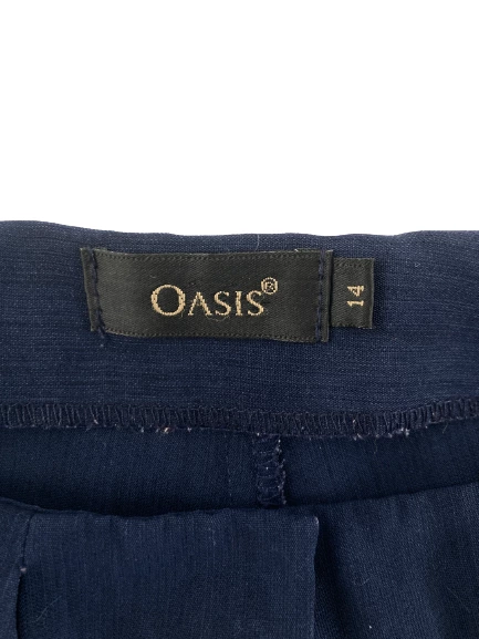 Vintage Oasis Navy Blue Women's Pants Size 14 Lightweight Casual Slacks