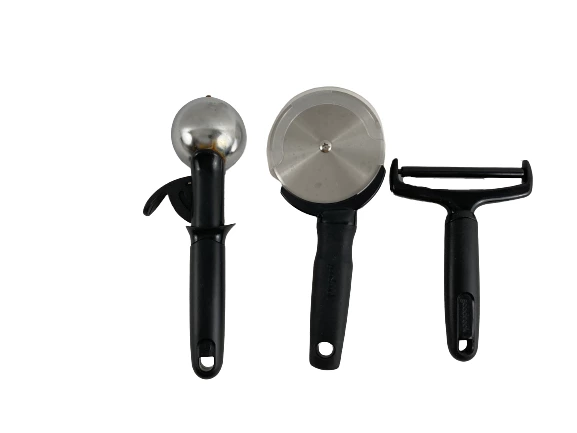 Lot of 3 Good Cook Kitchen Utensils: Ice Cream Scoop, Pizza Cutter, Peeler
