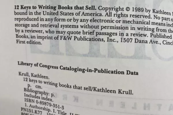 1989 12 Keys To Writing Books That Sell Kathleen Krull PB Book Writers Digest