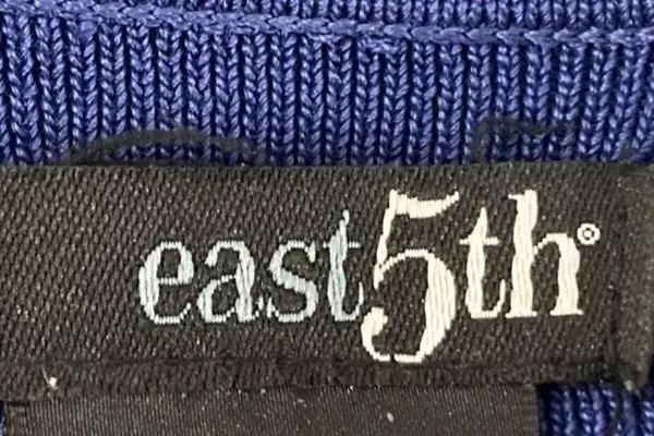 East 5th Women's Blue Knit Sweater Top M Long Sleeve Sequins Beading