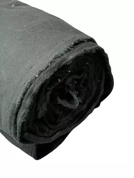 Black Fleece Fabric Roll 64" Tall Bulk Wholesale Pre-Owned