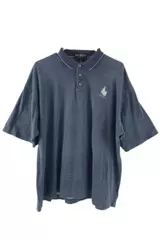 Mark Scot Collection Men's XL Polo Shirt Blue Gray Casual Top - Hole Present