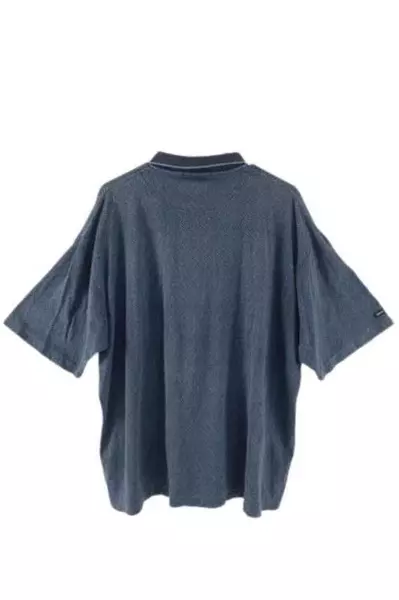 Mark Scot Collection Men's XL Polo Shirt Blue Gray Casual Top - Hole Present