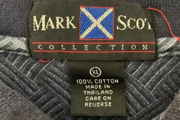 Mark Scot Collection Men's XL Polo Shirt Blue Gray Casual Top - Hole Present