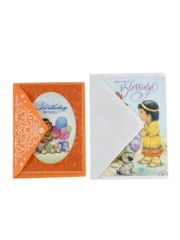 Lot of 2 Vintage St Labre Indian School Unused Birthday Cards & Envelopes