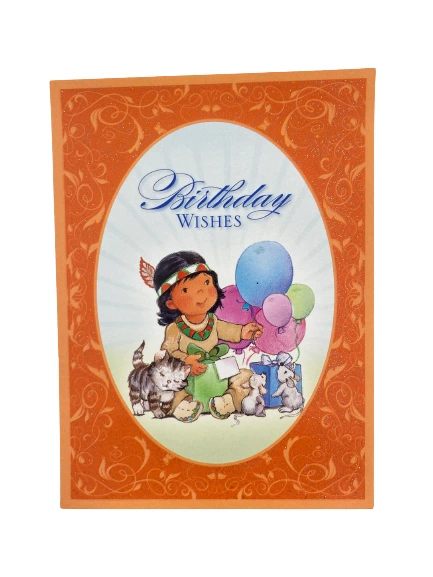 Lot of 2 Vintage St Labre Indian School Unused Birthday Cards & Envelopes