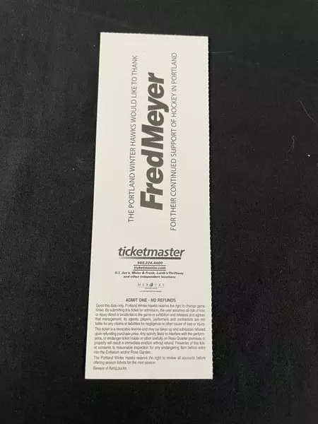 Lot of Portland Winterhawks Ticket & Photos March 2006 Marian Hossa