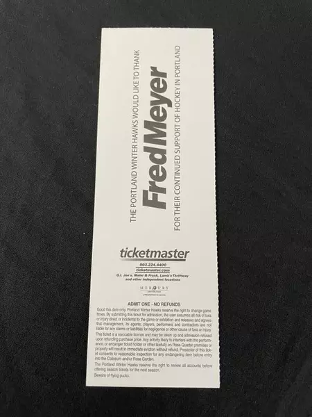 Portland Winterhawks Ticket 3/4/06 Marian Hossa + Bonus Photos - Good Condition