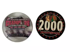 Lot of 2 Portland Winterhawks Hockey Magnets - Good Pre-Owned Condition