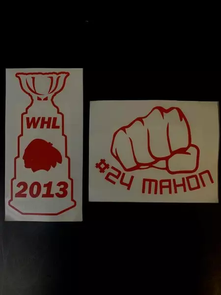 Lot of 2 Portland Winterhawks Stickers Decals Pre-owned Hockey Gear
