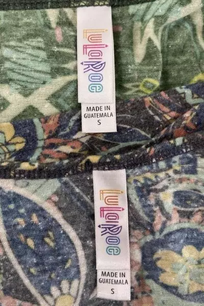 Lot of 2 LuLaRoe Irma Tops Size S Short Sleeve Neon Geometric Patterns